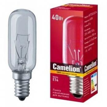Лампа накаливания Camelion E14 40W прозрачная (для вытяжек)