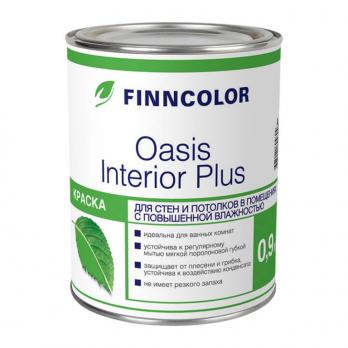 Краска OASIS INTERIOR PLUS A для стен и потолков влажных помещений 0,9 л Финнколор
