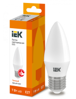 Лампа светодиодная IEK свеча на ветру C35 E27 7W 3000К _1