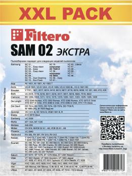 Мешки пылесборники Filtero SAM 02 (8) XXL PACK, ЭКСТРА