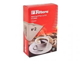 Фильтры для кофе Filtero, №2/40, белые для кофеварок с колбой на 4-8 чашек