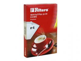 Фильтры для кофе Filtero, №4/40, белые для кофеварок с колбой на 8-12 чашек