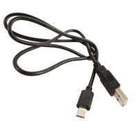 USB-кабель microUSB 1м, длинный штекер (Черный)