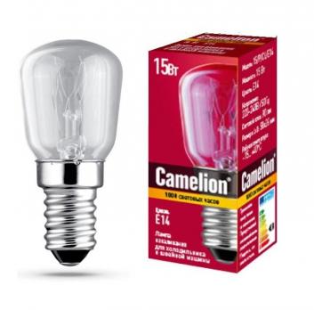Лампа накаливания Camelion E14 15W прозрачная (для холодильников и швейных машин)