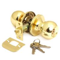 Ручки дверные с защёлкой, ключ-фиксатор Avers 6072-01-G (Золото)