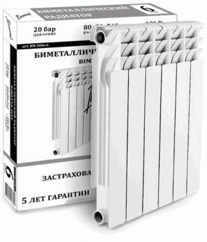 Радиатор 500 BIMETTA CITY, 6 секций (Биметалл)