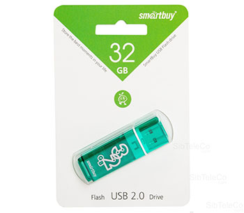 Флэш-диск USB 32Gb SmartBuy Glossy Green 