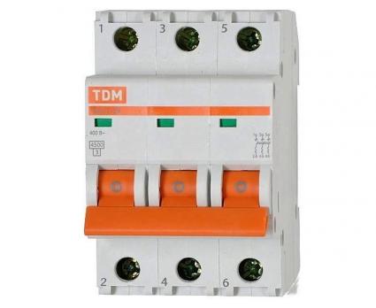 Автоматический выключатель TDM ВА47-63 3P 40А 4,5кА