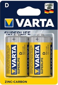 Батарейки Varta SuperLife R20/373 BL2 2шт.
