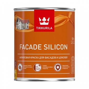 Краска фасадная FACADE Silicon VVA глубокоматовая 0,9л Тиккурила