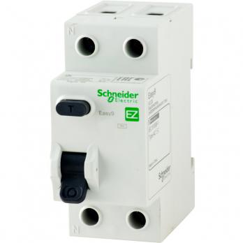Дифференциальный выключатель нагрузки Schneider EASY 9 УЗО 2P 25A 30мА 230В (электромех.) типа AС