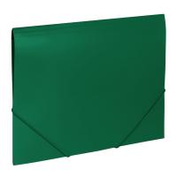 Папка на резинках BRAUBERG Office, зеленая, до 300 листов, 500 мкм