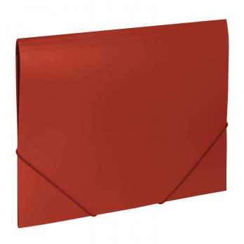 Папка на резинках BRAUBERG Office, красная, до 300 листов, 500 мкм