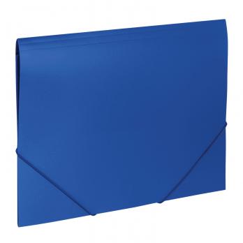 Папка на резинках BRAUBERG Office, синяя, до 300 листов, 500 мкм