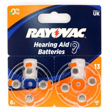 Батарейки воздушно-цинковые RAYOVAC 13 (PR48) Acoustic 310mAh (для слуховых аппаратов) 8шт. 