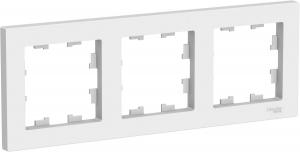 Рамка Schneider AtlasDesign, трехместная (Белая)