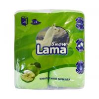 Туалетная бумага LAMA 2 сл. 4 рулона. Яблоко