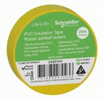 Изолента ПВХ Schneider Electric 19мм/20м желтая 130мкм 
