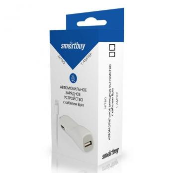 АЗУ Smartbuy NITRO, вых.ток 1А, 1USB + кабель iPhone 5/6/7/8/X/New iPad, белый