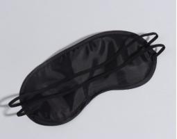 Маска для сна, двойная резинка, 18 × 8,5 см, цвет чёрный