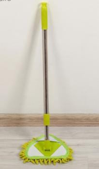Окномойка с телескопической металлической ручкой Доляна, 13×13×55(92) см, поворотная головка, микрофибра, цвет МИКС