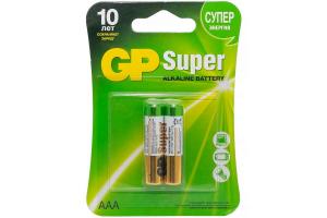 Батарейка щелочная GP LR03 (AAA) Super Alkaline 1.5В бл/2 (24А-СR2)_0